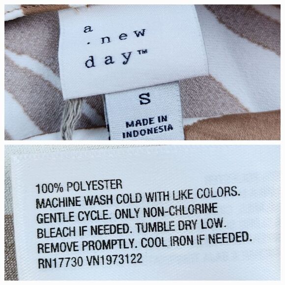 🩵NWT A New Day Tan & Cream Zebra Print Sleeveless Slip Dress Small - Picture 12 of 12